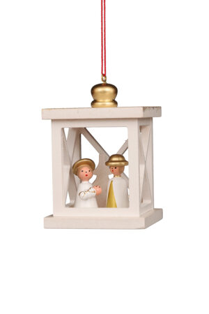 Christmas Lantern With Holy Family Ornament